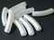 9 34mm Bent Tube Vintage Cultura Plastic Pearl Beads Made in Japan
